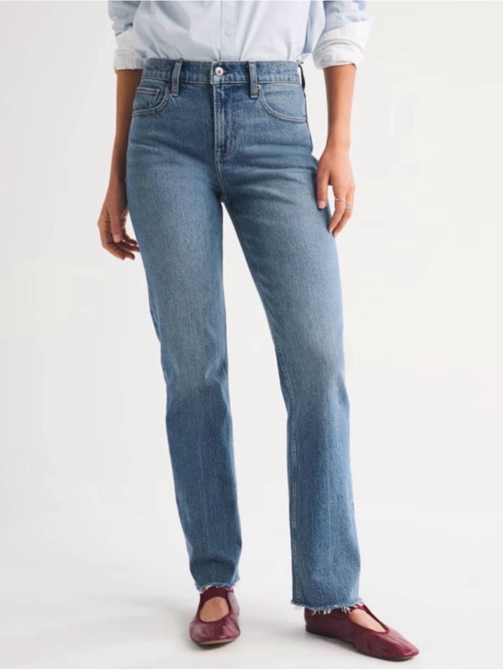 A&F's High Rise Vintage Straight jeans Size: 8/29R classic 90's denim Cotton